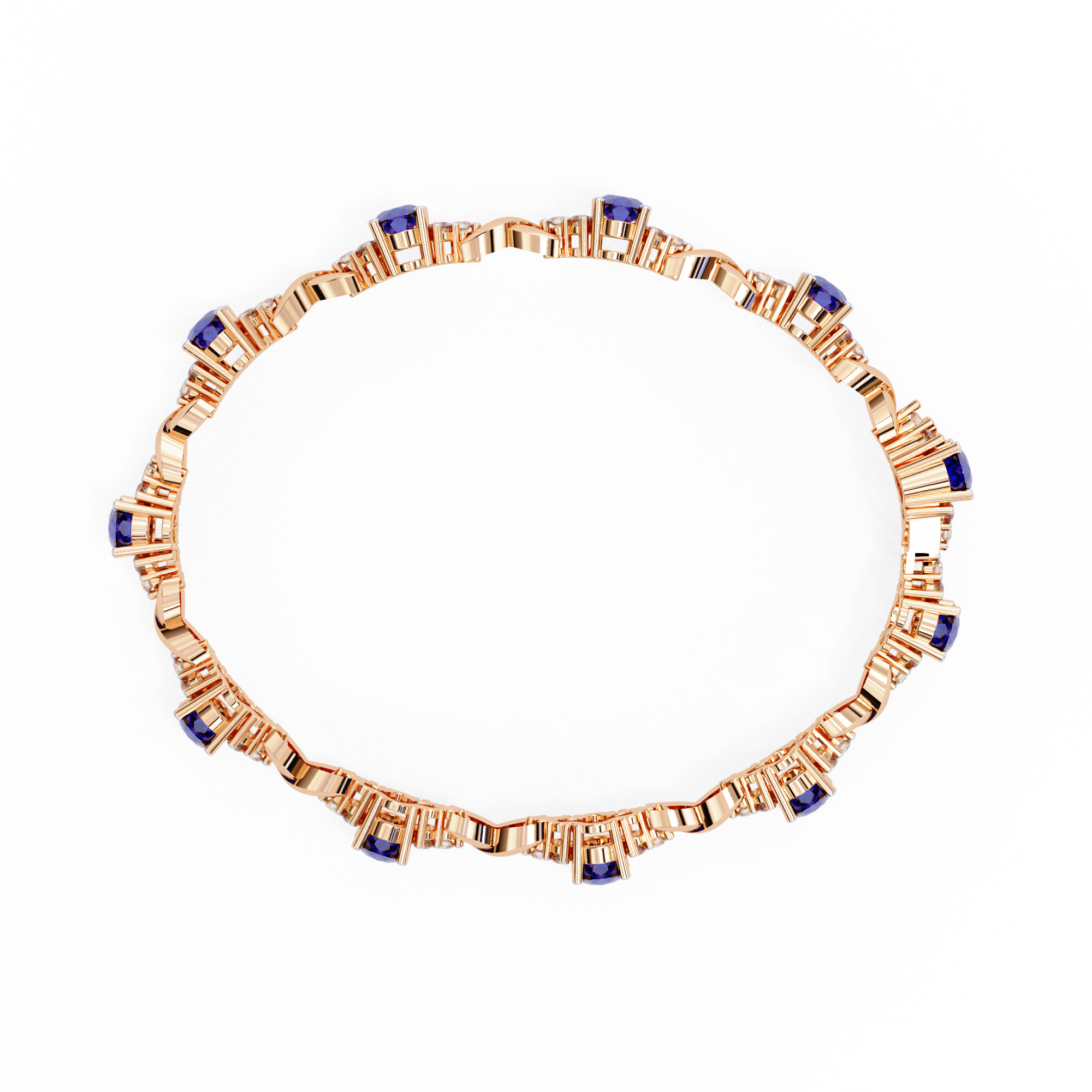 Solitairekart 5.26ct Lab Grown  Diamond Celestial Bloom Bracelet